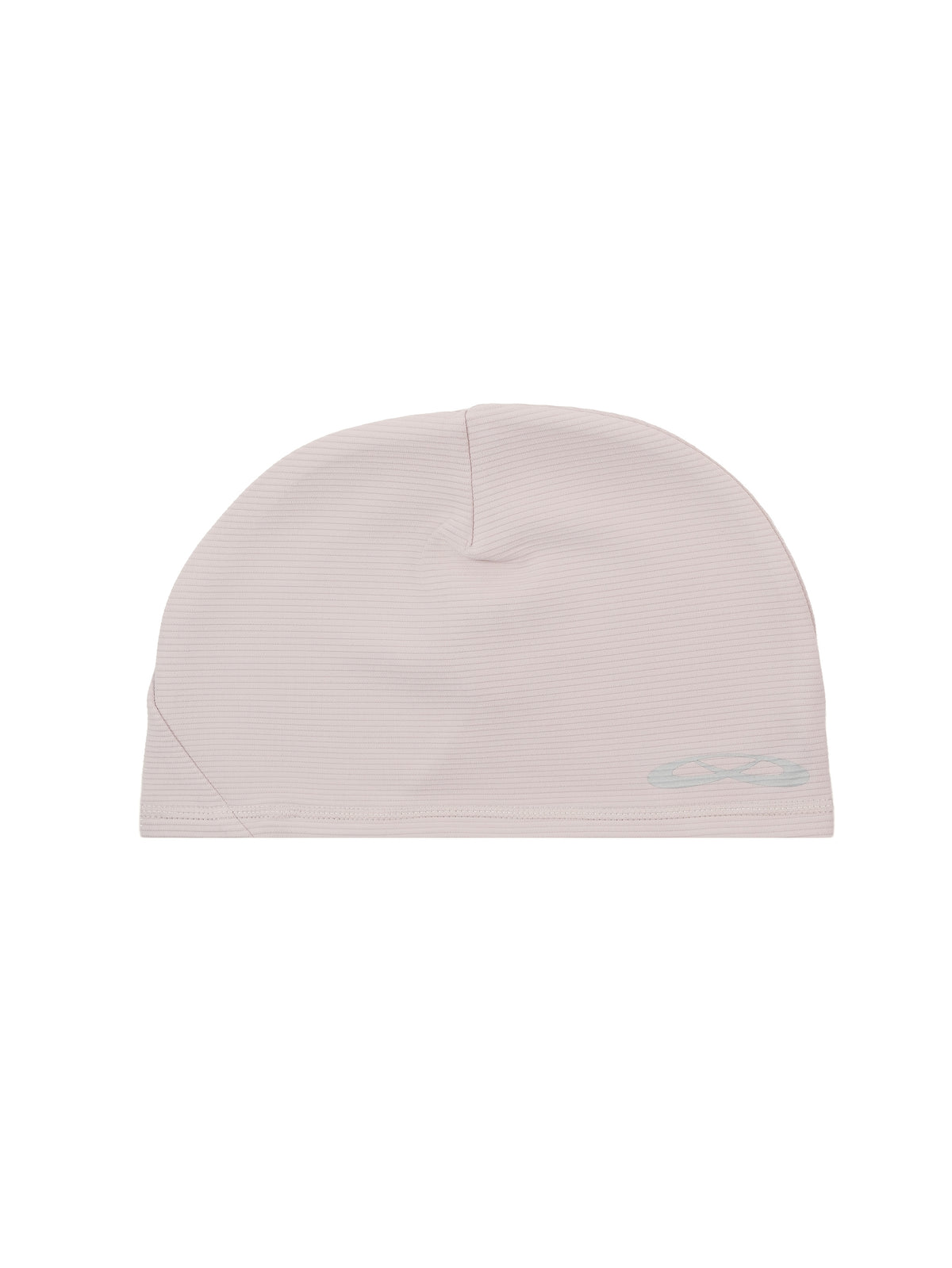 Product photo — Colour: Drapplitaður — Beige Spiral Beanie, front view.