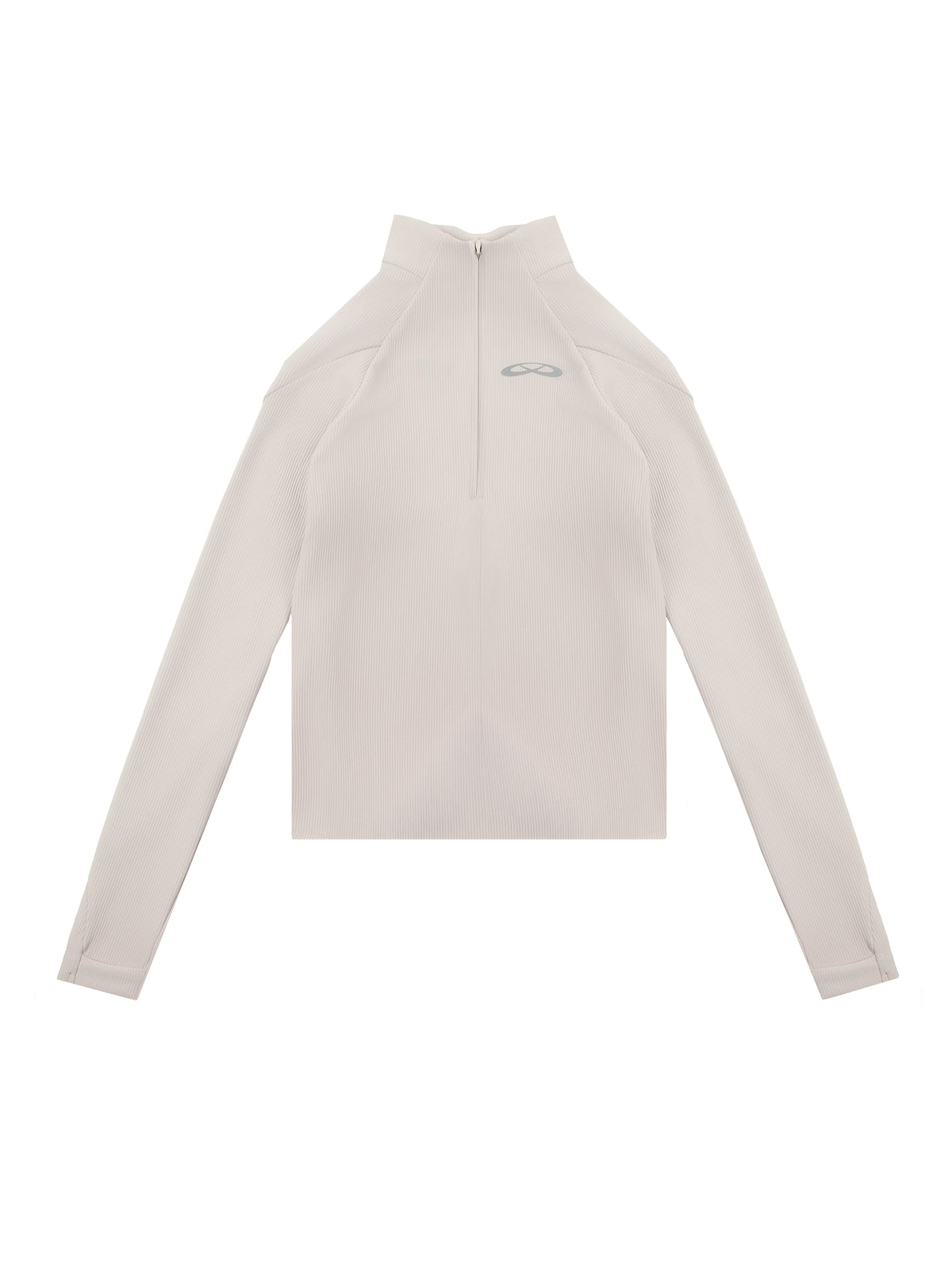 Product photo — Beige Stealth Quarter-Zip, front view.